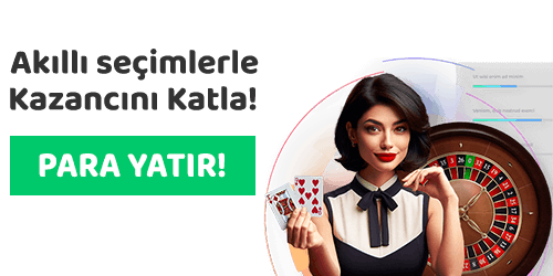 elinde kart tutan siyah saçlı kadın ve rulet bulunan casino istanbul yazısı